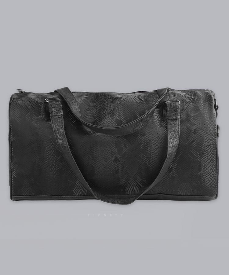 ساک ورزشی مشکی طرح پوست مار 4481