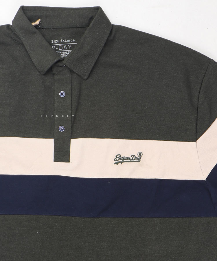 تیشرت یقه دار سایز بزرگ مردانه لجنی 5327