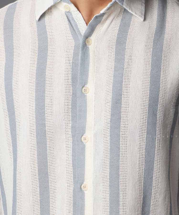                                 آبی پیراهن آستین بلند فیت 5193  - تصویر 3