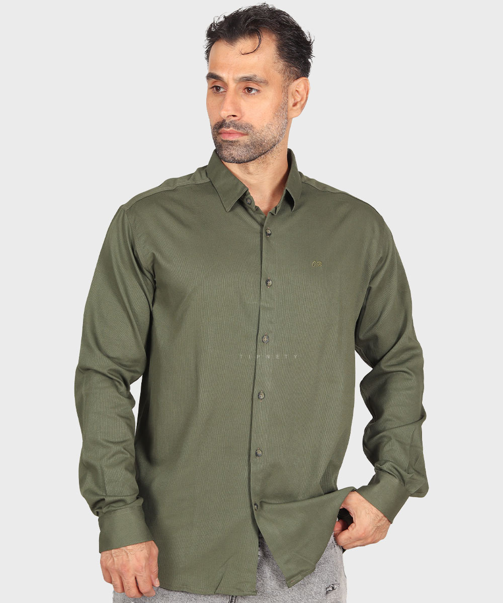                                                                   یشمی لجنی طوسی تیره نفتی خاکی مشکی سفید فیروزه ای طوسی روشن سورمه ای پیراهن آستین بلند فیت 0126  - تصویر 4