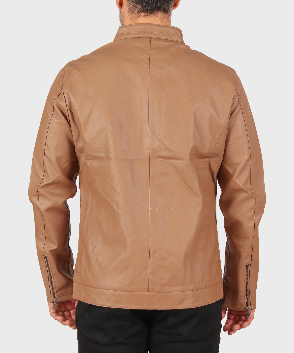         نسکافه ای استخوانی مشکی زمستانه کت چرم 2513  - تصویر 11