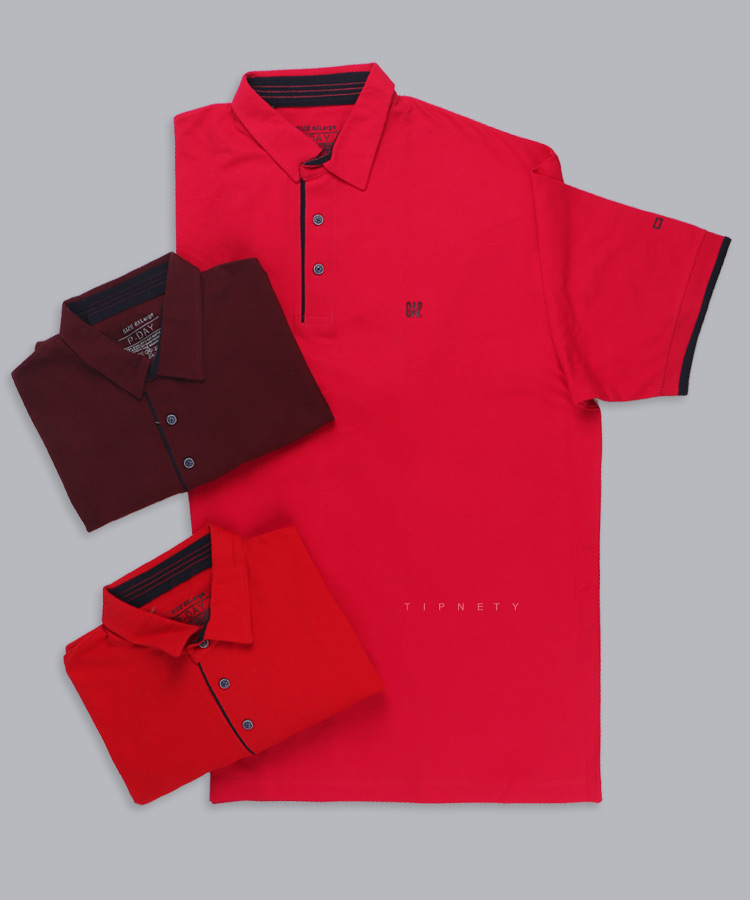 تیشرت یقه دار سایز بزرگ مردانه 5335