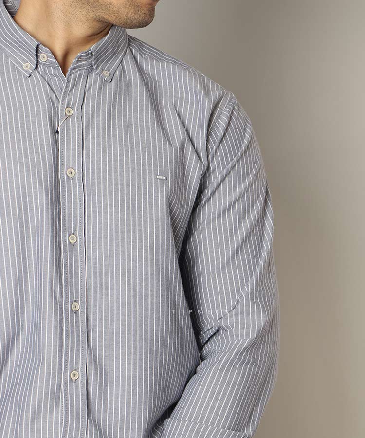 پیراهن مردانه آستین بلند راه راه 0962