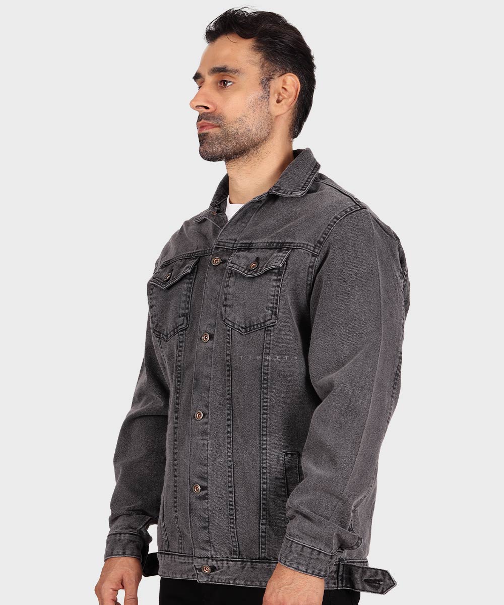         طوسی تیره زمستانه کت جین 0262  - تصویر 6