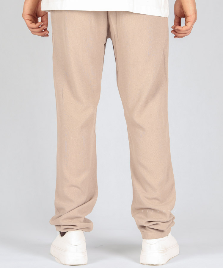                 نخودی مشکی کرم تیره شلوار پارچه ای لینن 1330  - تصویر 4