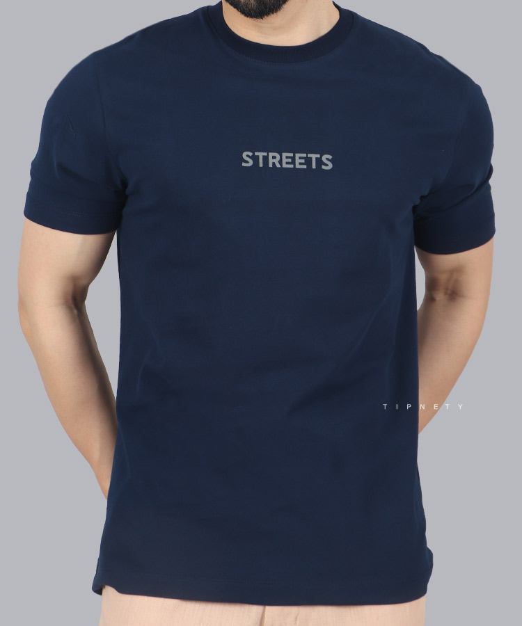                                                                         سورمه ای استخوانی سفید تیشرت چاپی 1420  - تصویر 5