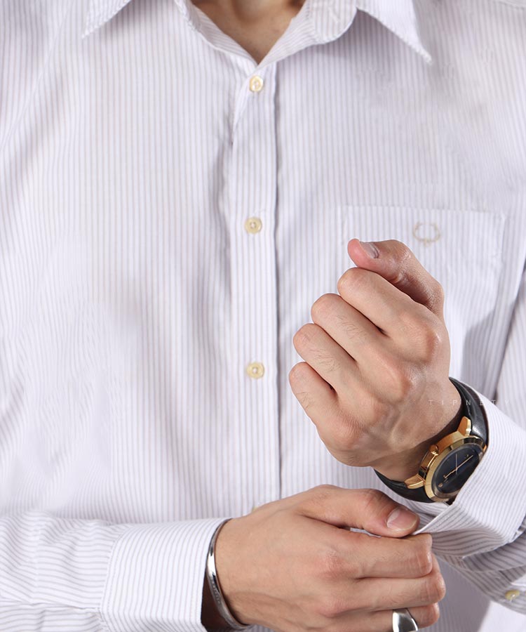                         طوسی روشن پیراهن آستین بلند کلاسیک 0890  - تصویر 3