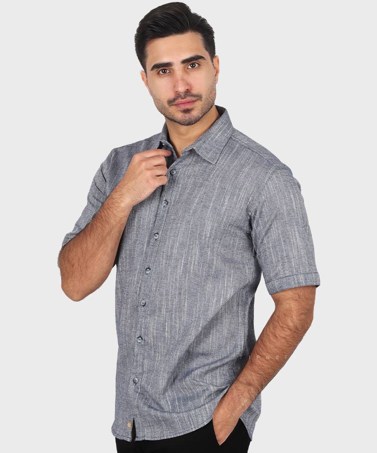                                     آبی تیره آبی روشن طوسی تیره طوسی روشن کرم پیراهن لش 4345  - تصویر 11