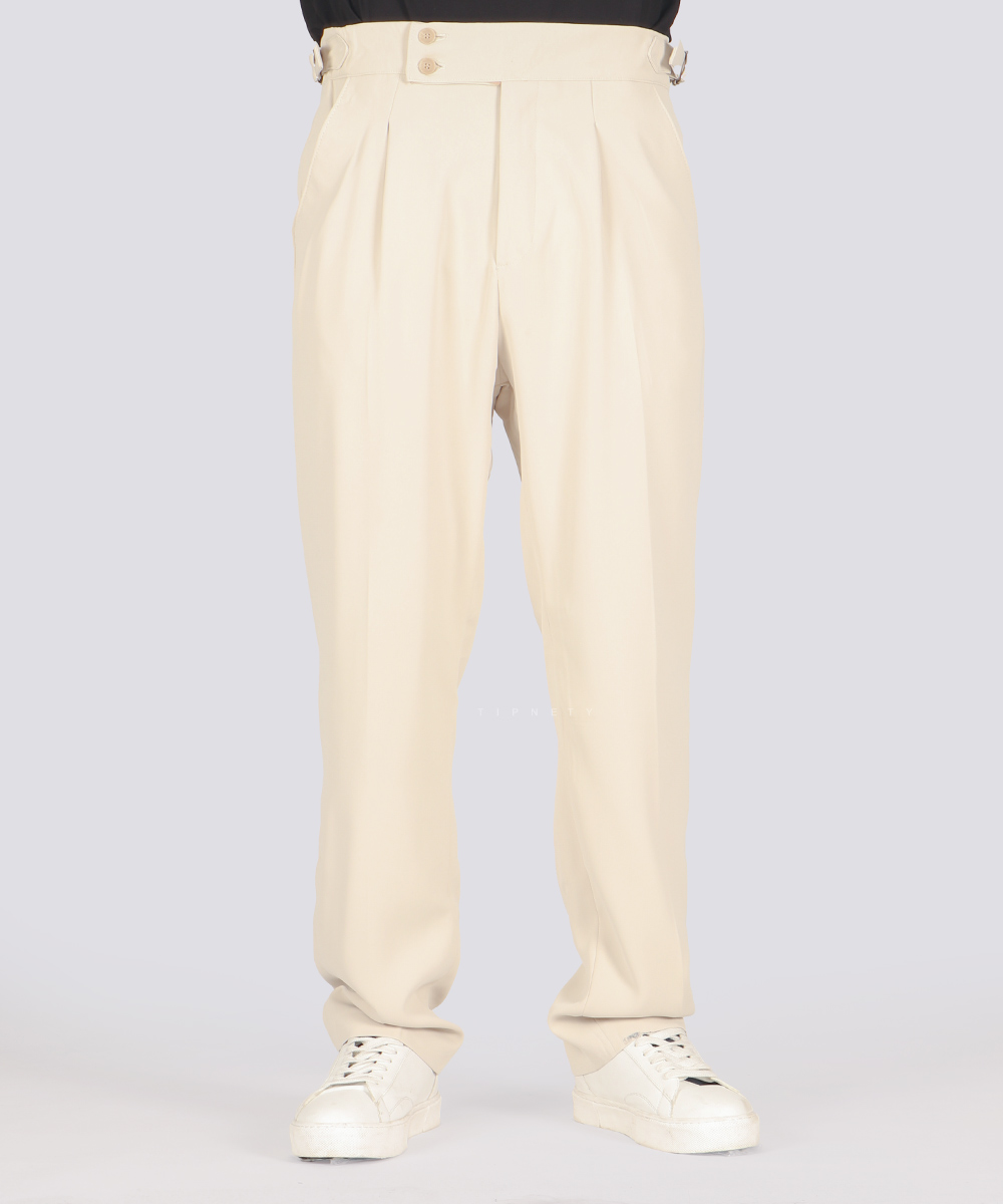 شلوار پارچه ای مام استایل مردانه پیله دار 5660