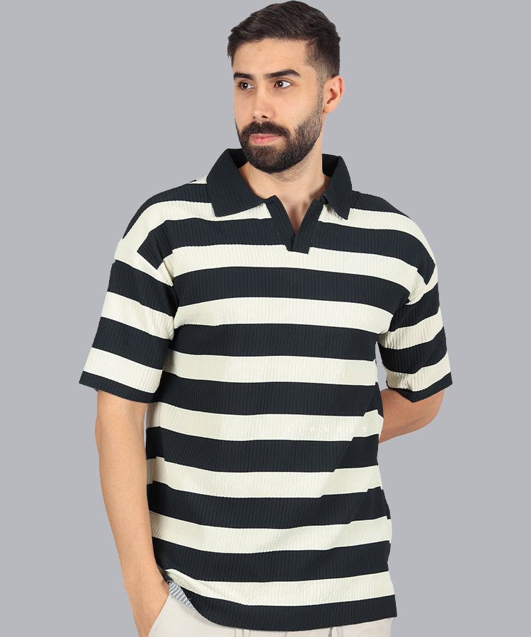 تیشرت یقه شکاری مردانه برند مراکش 2120