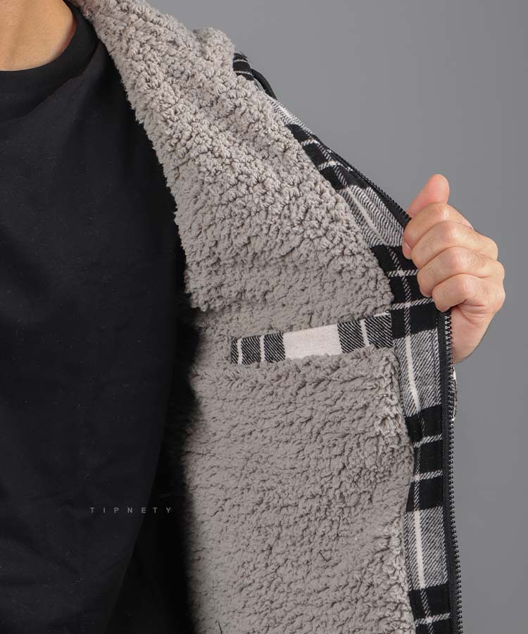                 سفید مشکی زمستانه کاپشن 1333  - تصویر 4