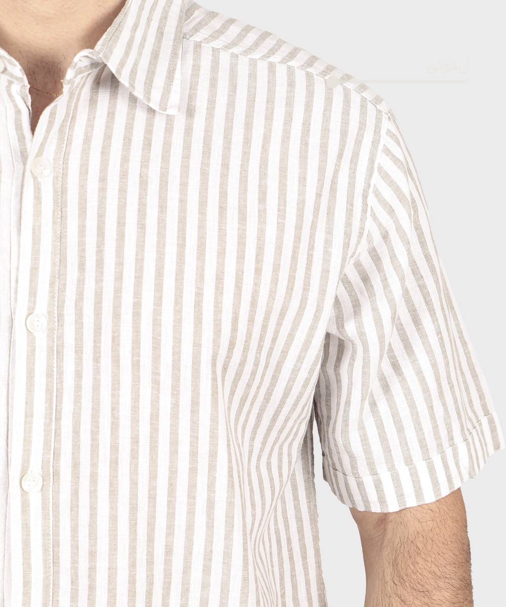         زیتونی پیراهن آستین کوتاه فیت 4040  - تصویر 7