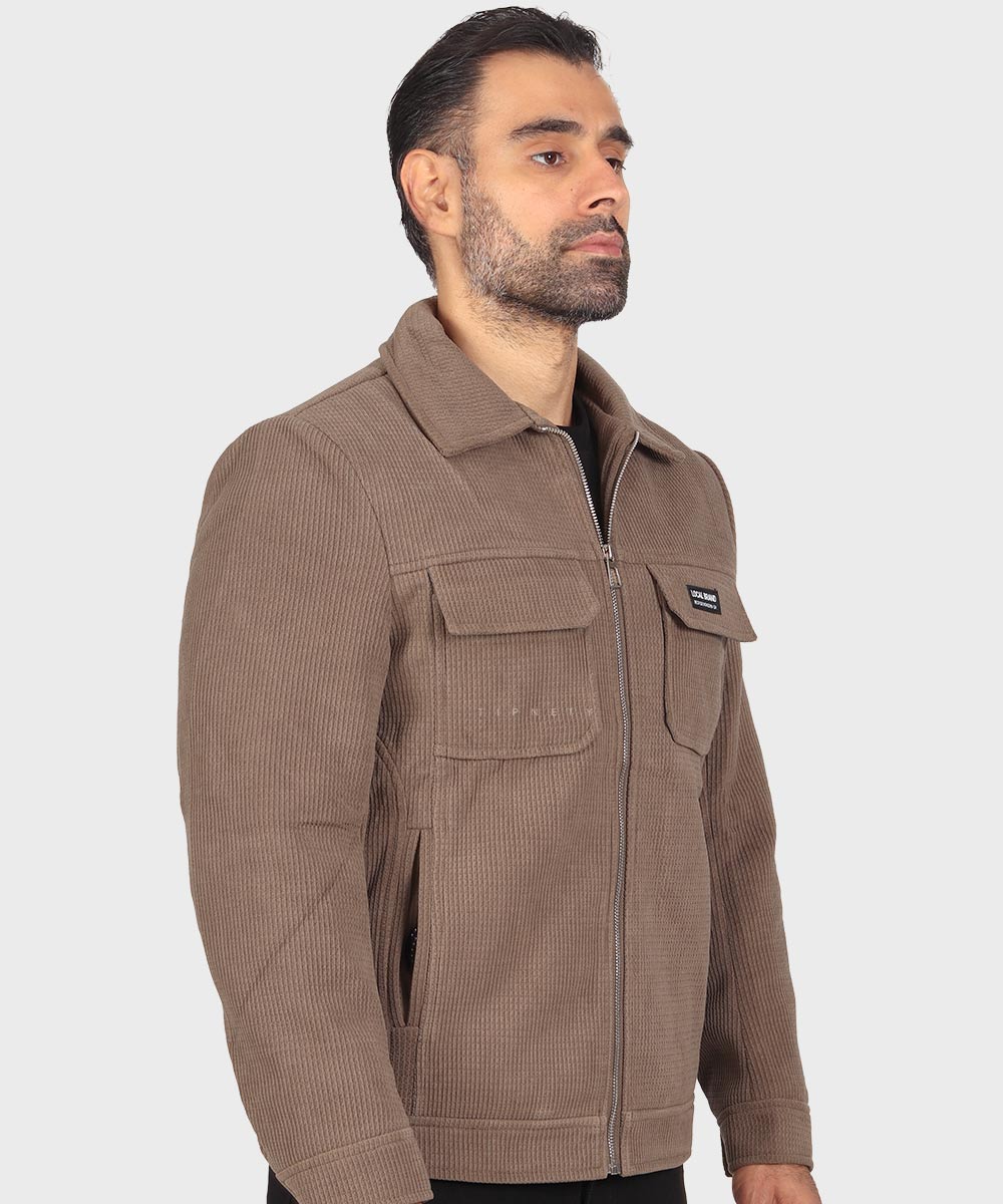                         خاکی صدری مشکی زمستانه کت کتان 2602  - تصویر 17