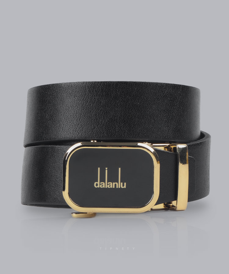 کمربند ریلی مردانه مشکی طرح daianlu کد 3243