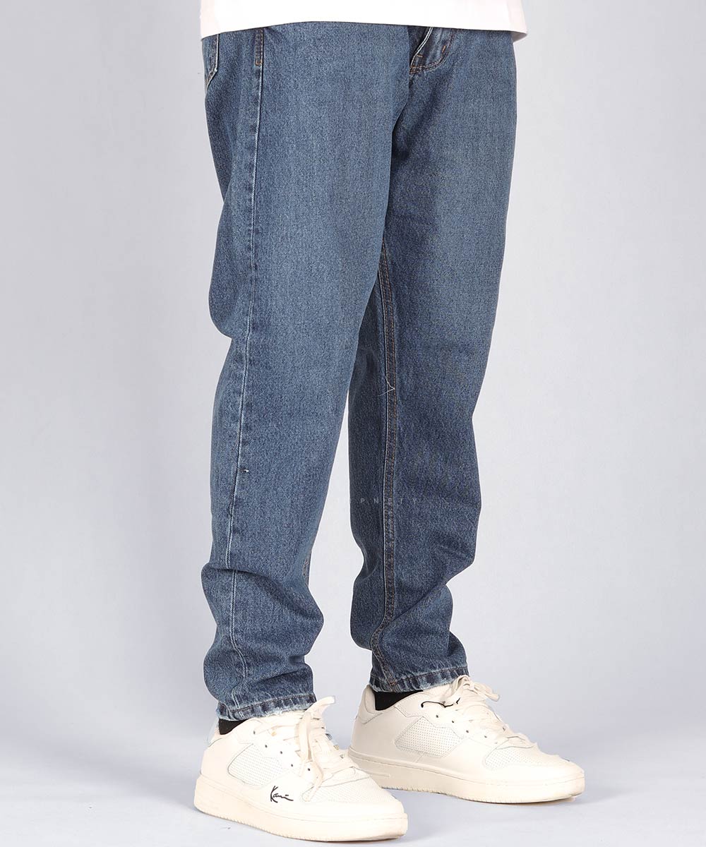             آبی تیره شلوار جین مام فیت 0320  - تصویر 6