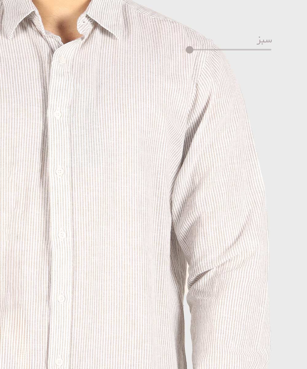           آبی روشن سبز قهوه ای آبی تیره پیراهن آستین بلند فیت 5509  - تصویر 8