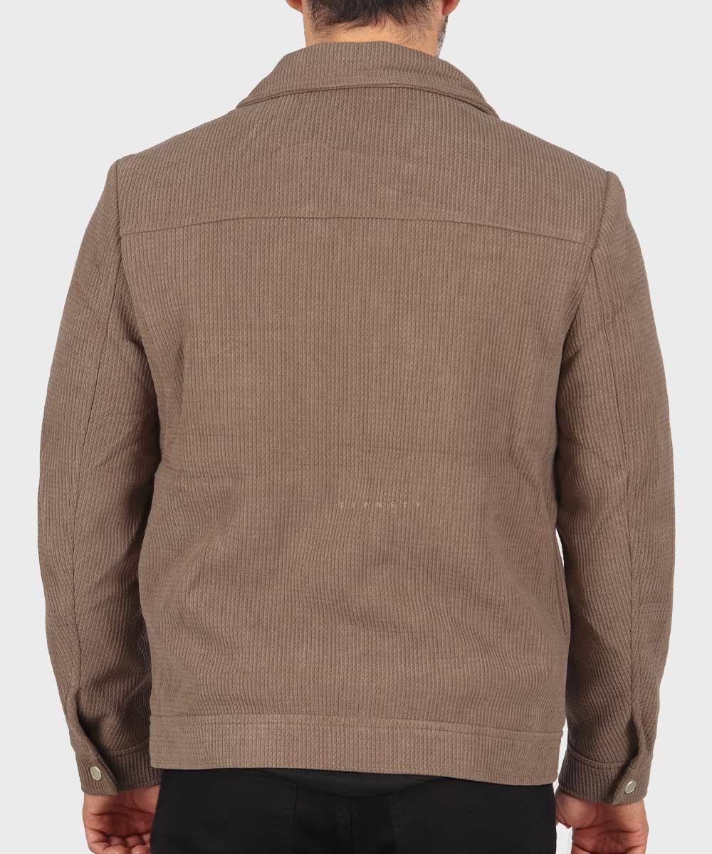                         خاکی صدری مشکی زمستانه کت کتان 2602  - تصویر 10