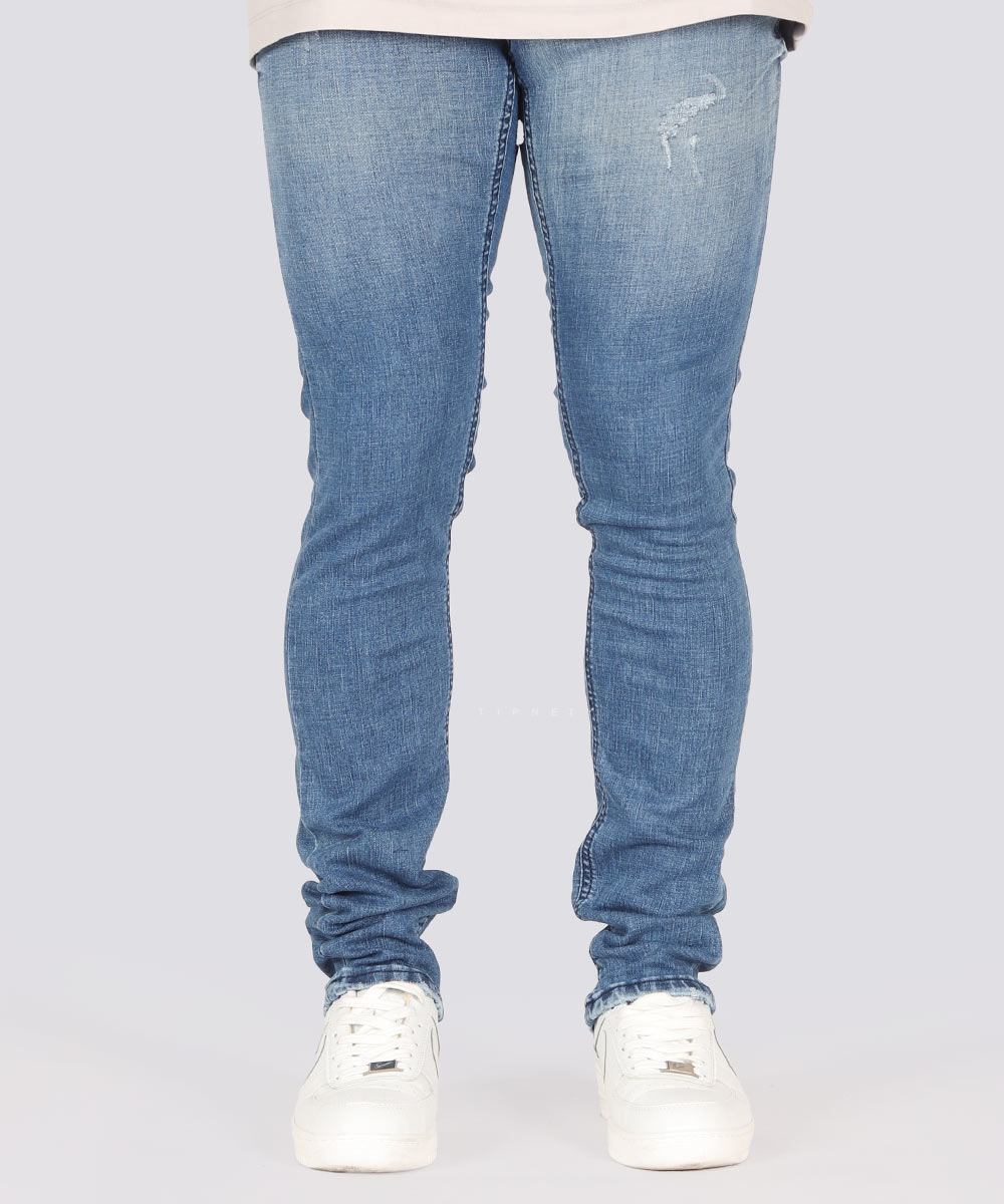 شلوار جین اسلیم مردانه آبی 0748