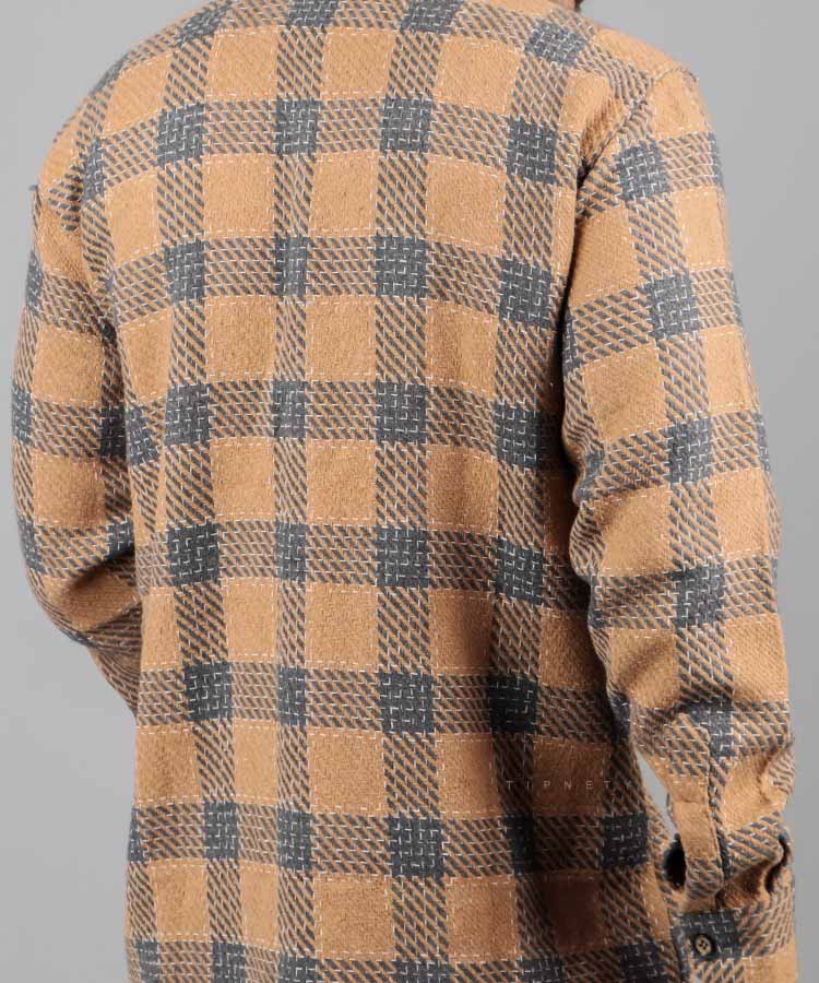                                                                                                                                                 آجری کرم مشکی لجنی طوسی تیره پاییزه پیراهن 0713  - تصویر 12