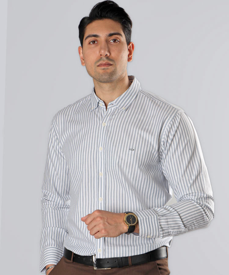 پیراهن مردانه آستین بلند سبز 0911