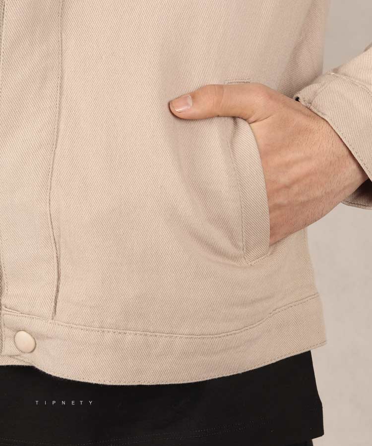                                               سفید کرم زمستانه کت جین 5830  - تصویر 8