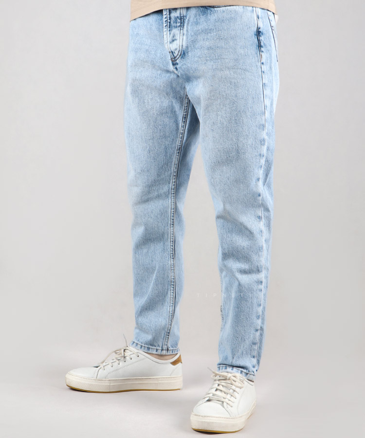 شلوار جین مام فیت مردانه ساده 3781