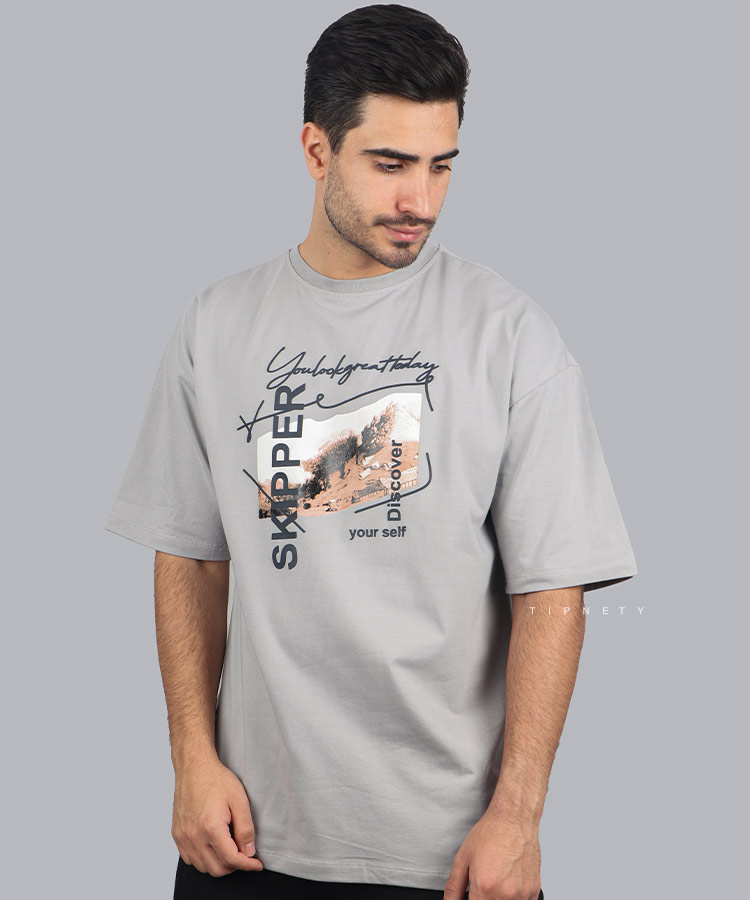 تیشرت لش طرح دار مردانه 1622