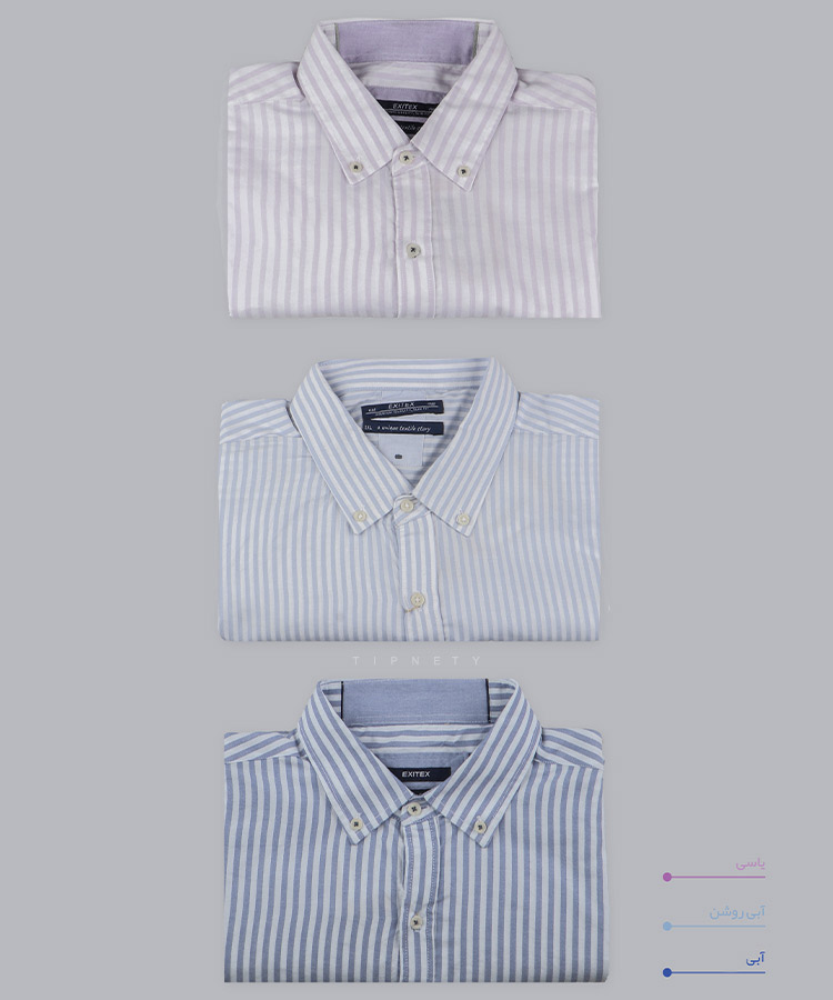 پیراهن مردانه آستین بلند راه راه 4520