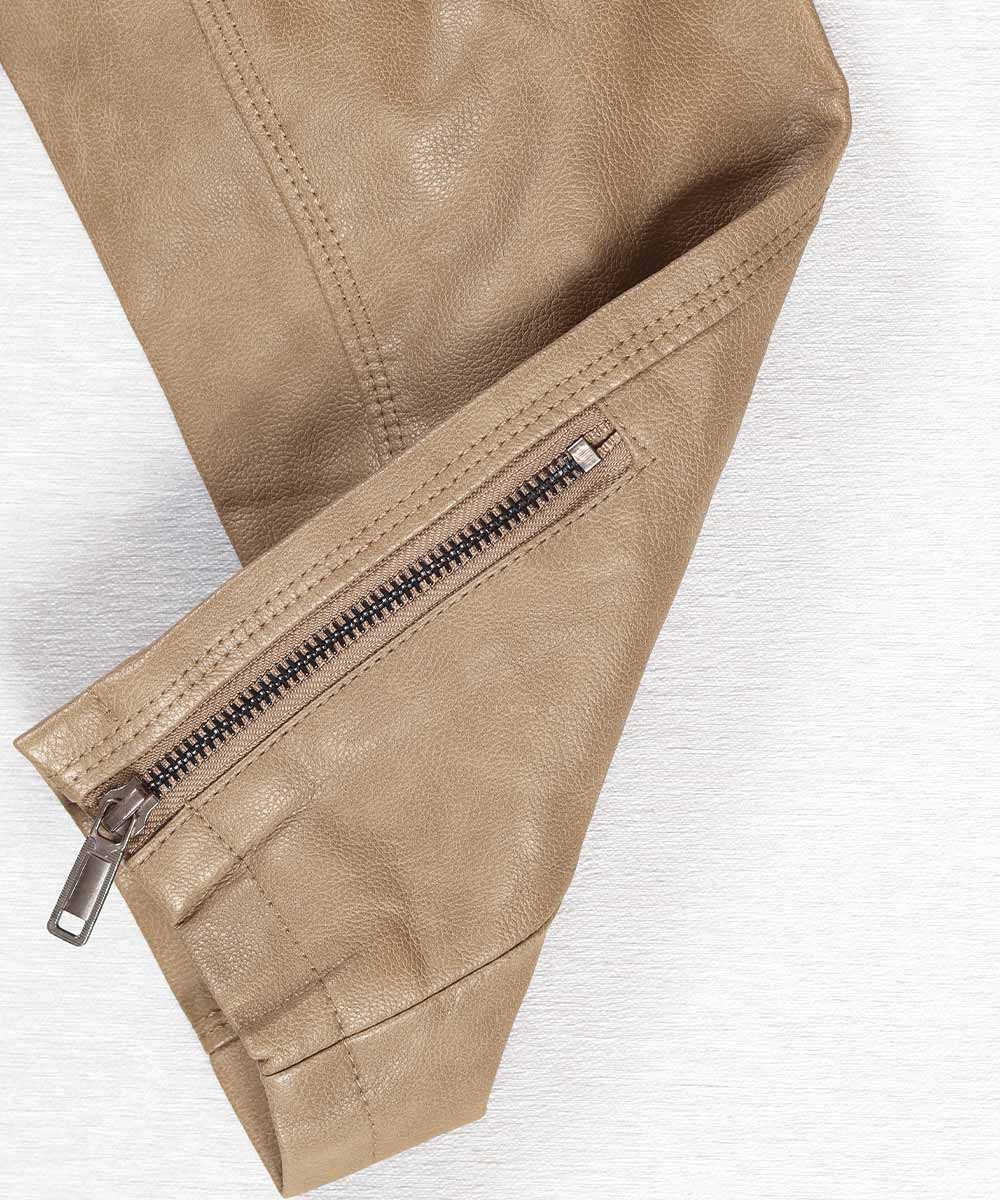                         عسلی خاکی مشکی زمستانه کت چرم 8822  - تصویر 12