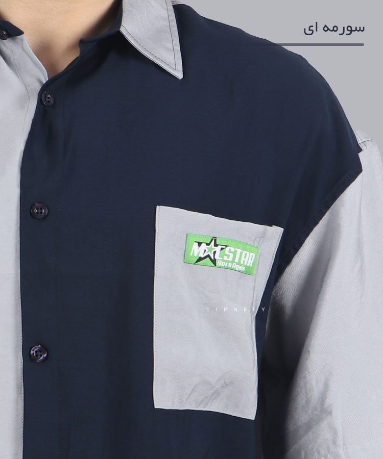                                                             سورمه ای زیتونی سفید پیراهن لش 0613  - تصویر 5