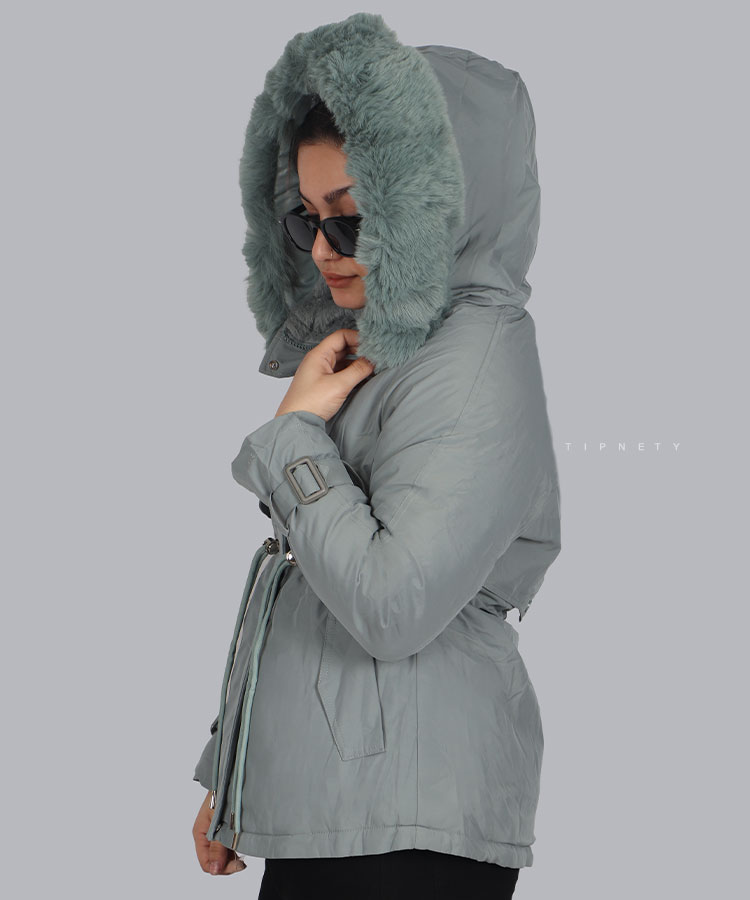                                                                                                                                                                                                                                 شیری آبی مشکی شکلاتی سبز خاکی زمستانه کاپشن 0918  - تصویر 5