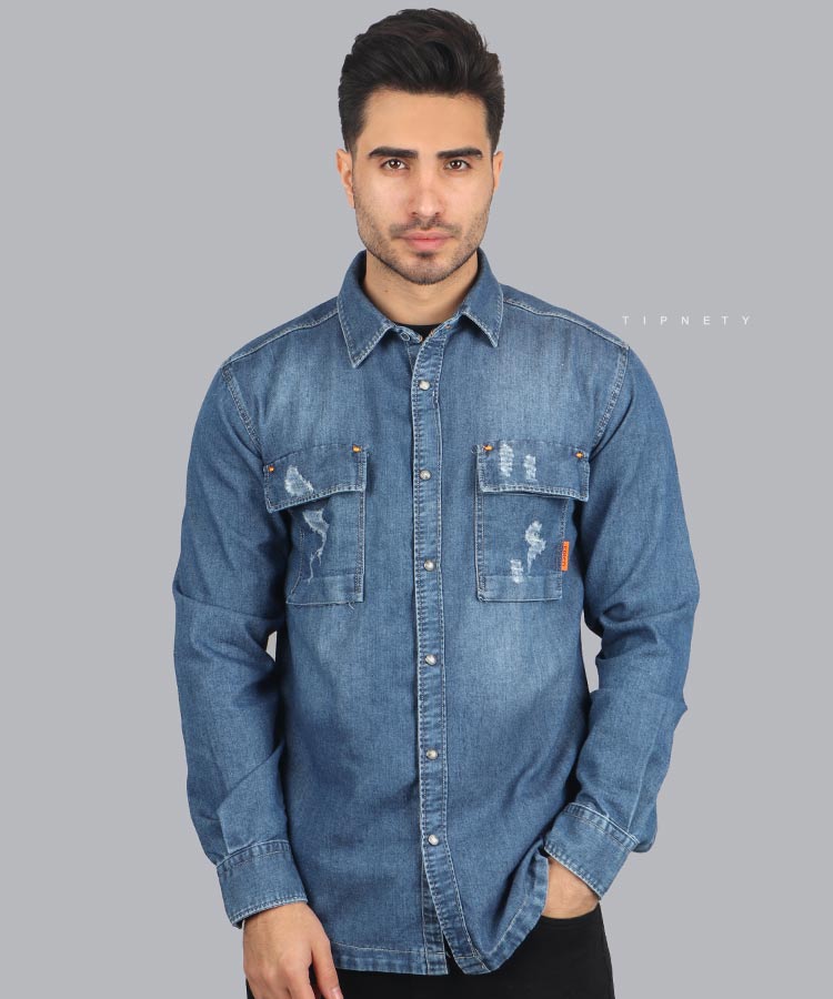 پیراهن مردانه آستین بلند جین 0650