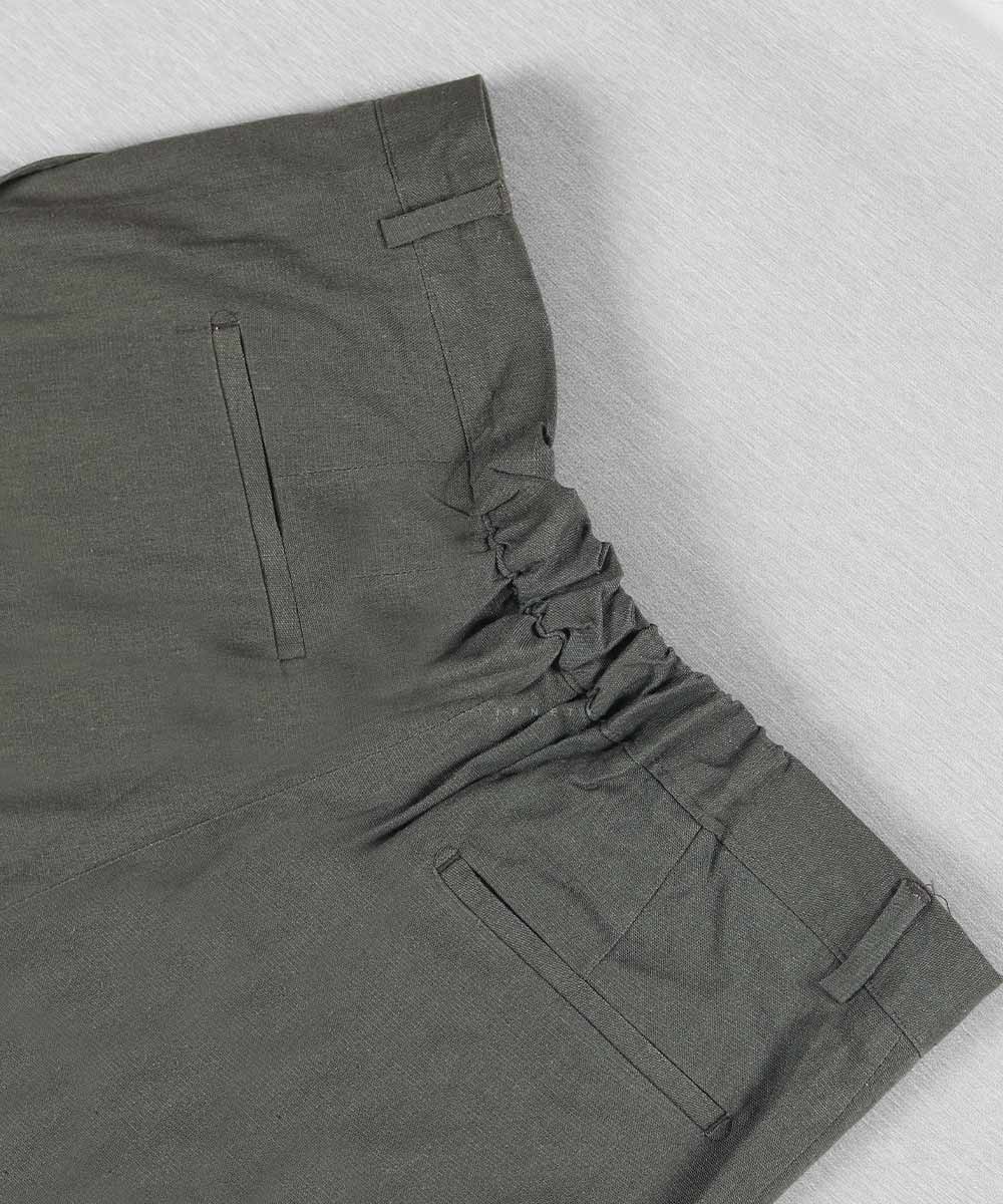                                         استخوانی کرم مشکی سبز شلوار پارچه ای لینن 4937  - تصویر 16