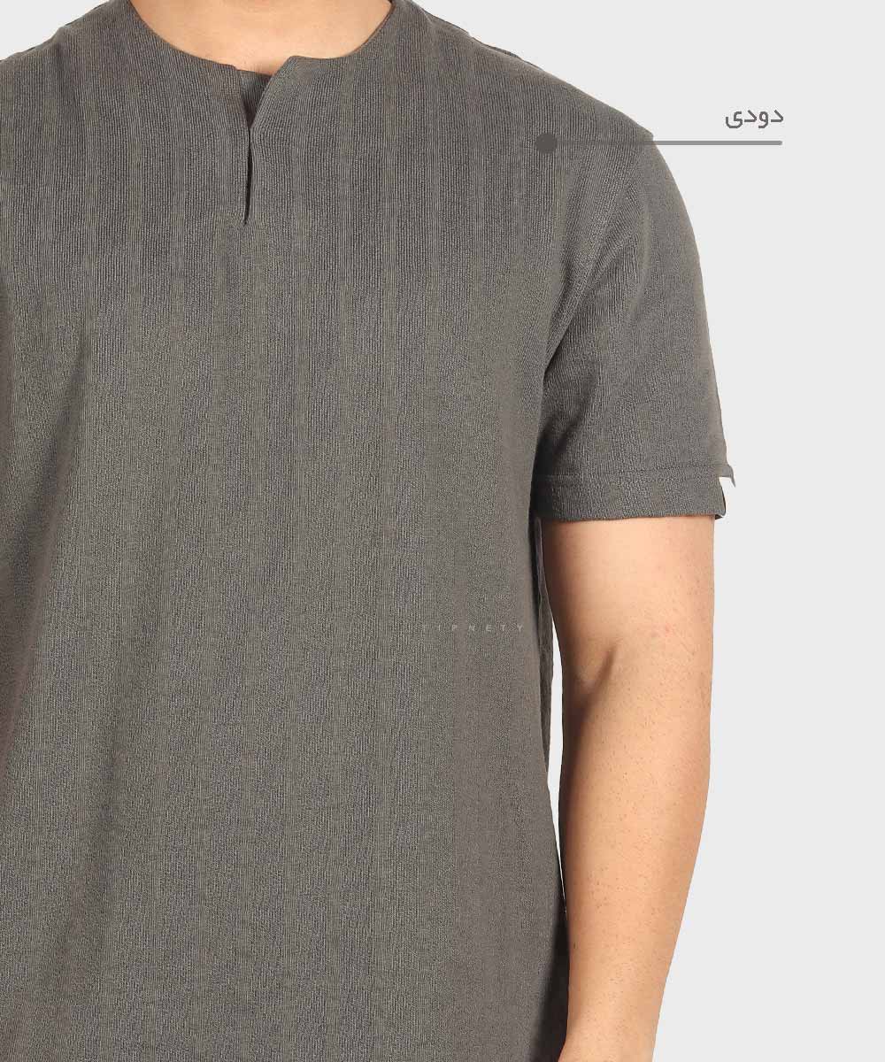             شیری مشکی خاکی سبز دودی تیشرت لش 4207  - تصویر 4