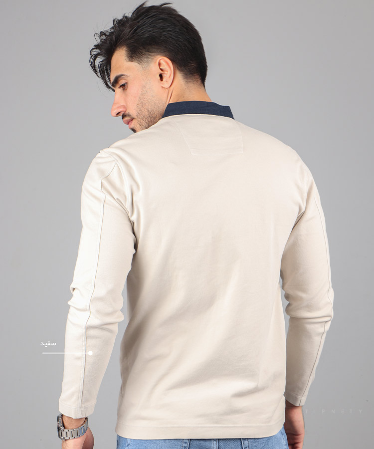                                                                                                                                                                                 کرم طوسی زرشکی سورمه ای سفید پاییزه تیشرت 1193  - تصویر 8