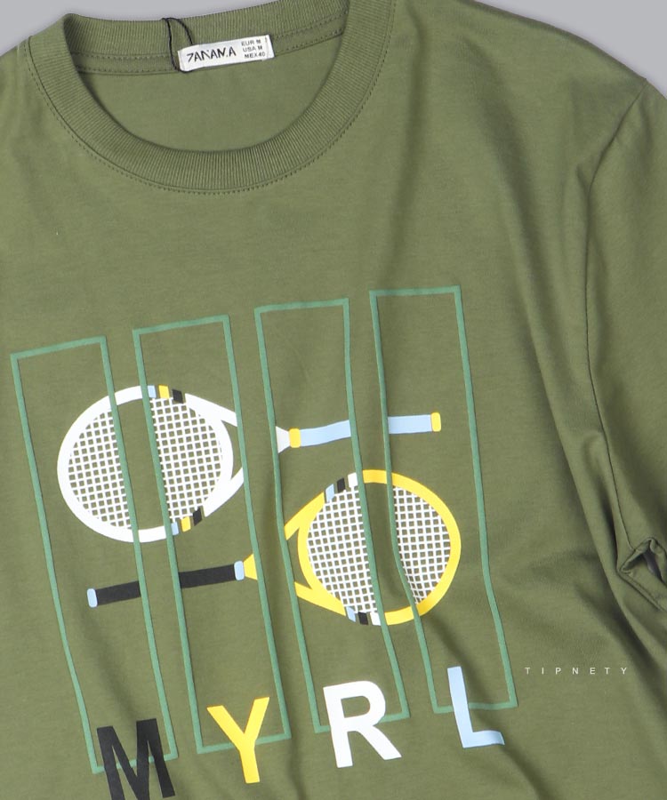 تیشرت طرح دار مردانه تنیس 1301