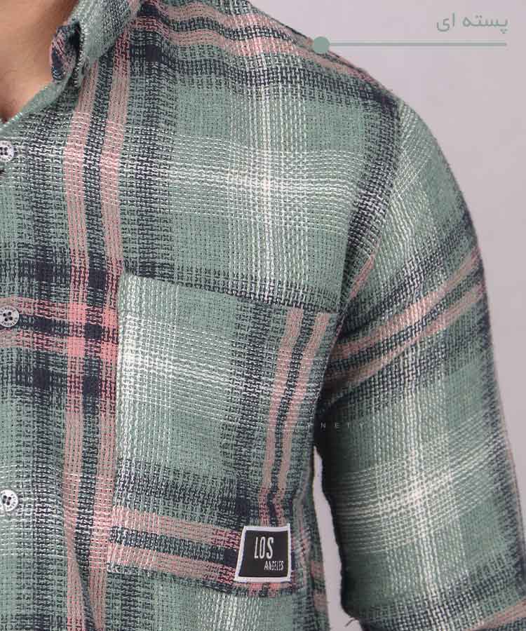                                                                                                                                                                                                                                 پرتقالی خردلی یشمی زرشکی صدری پسته ای پیراهن آستین بلند فیت 0770  - تصویر 7