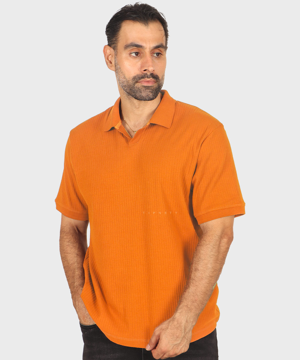 تیشرت یقه شکاری مردانه 1756