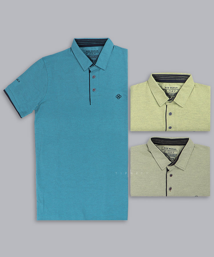                                 مات                                                                                                                                                                                                                               پسته ای سرخابی سبز زیتونی فیروزه ای   مات آبی آجری قرمز ملانژ بادمجانی شکلاتی صورتی کالباسی سبز آبی صدری تیشرت یقه دار 5303  - تصویر 5