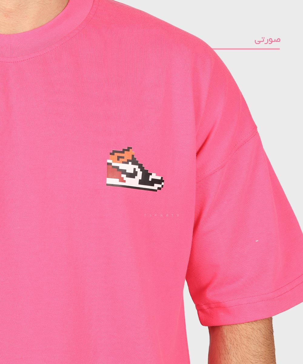 صورتی آبی روشن خاکی سفید تیشرت لش 6210  - تصویر 9
