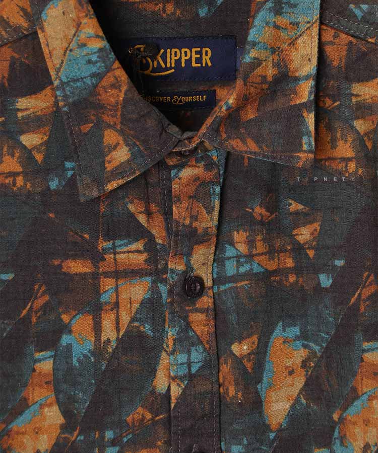                                         طوسی کرم دودی ذغالی پیراهن آستین کوتاه فیت 2422  - تصویر 5