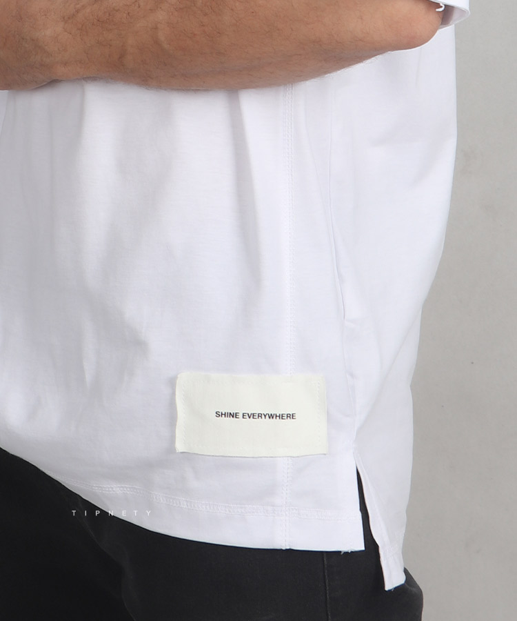                                           مشکی سفید تیشرت لش 1316  - تصویر 4