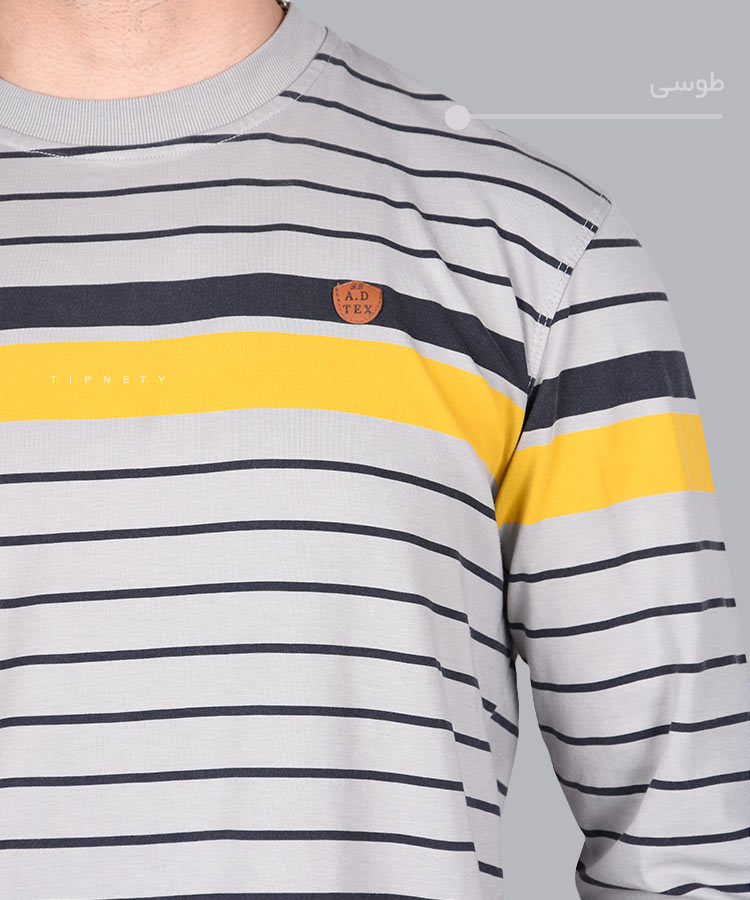                                                                                                     خاکی لجنی طوسی نارنجی پاییزه تیشرت 1914  - تصویر 5