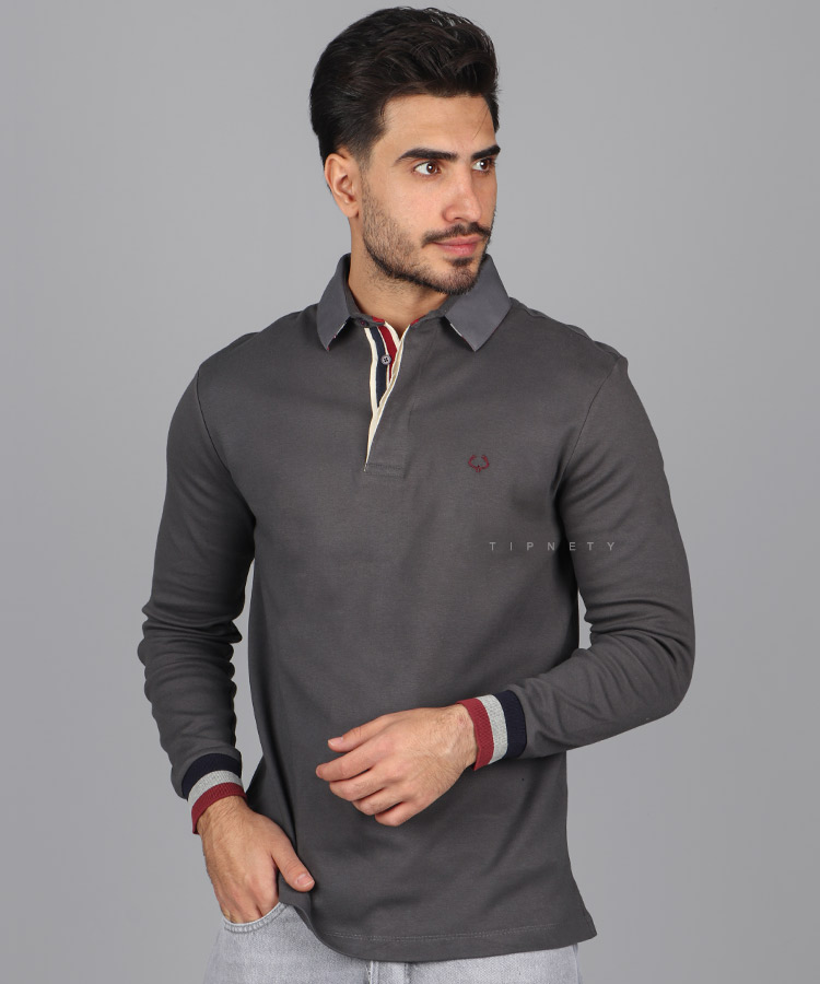                                                                                                                                                                                                 فرمی خاکی مشکی دودی سورمه ای پاییزه تیشرت 0457  - تصویر 5