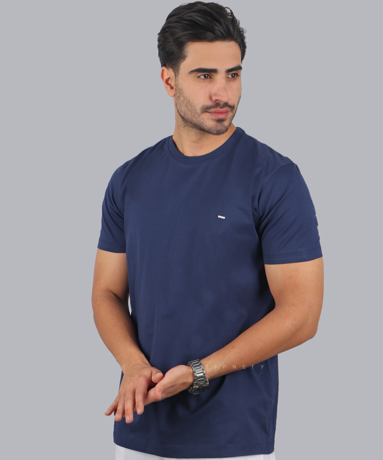 تیشرت ساده نفتی مردانه برند تیپ نتی 9113