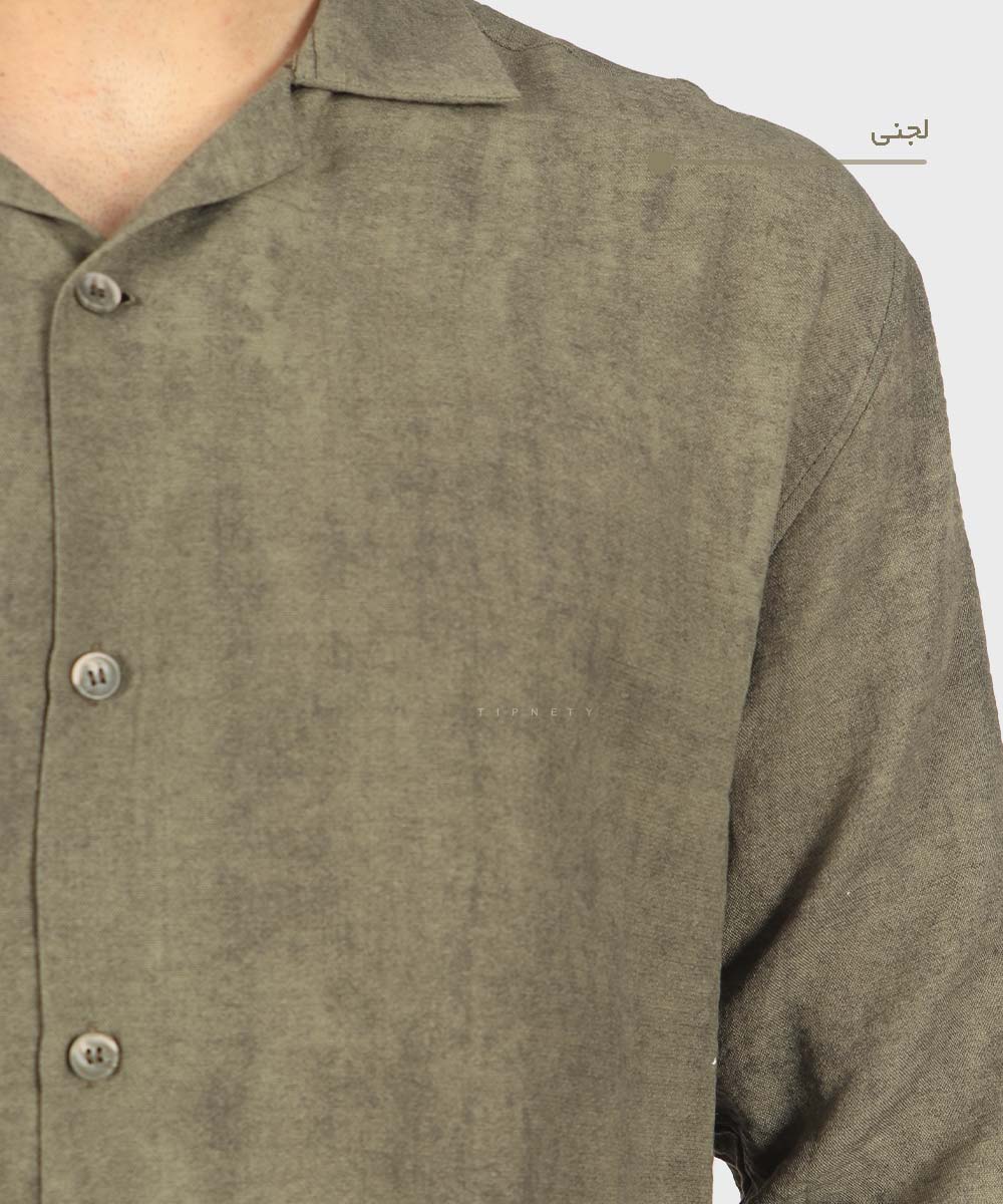                         مشکی استخوانی آبی روشن سورمه ای سبز پیراهن یقه انگلیسی 4410  - تصویر 6