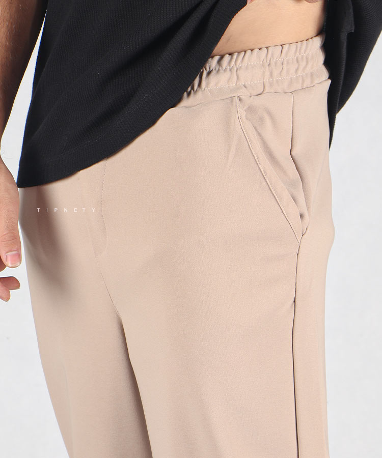                                 سفید                                                                                             طوسی روشن کرم مشکی شلوار پارچه ای لینن 1336  - تصویر 6