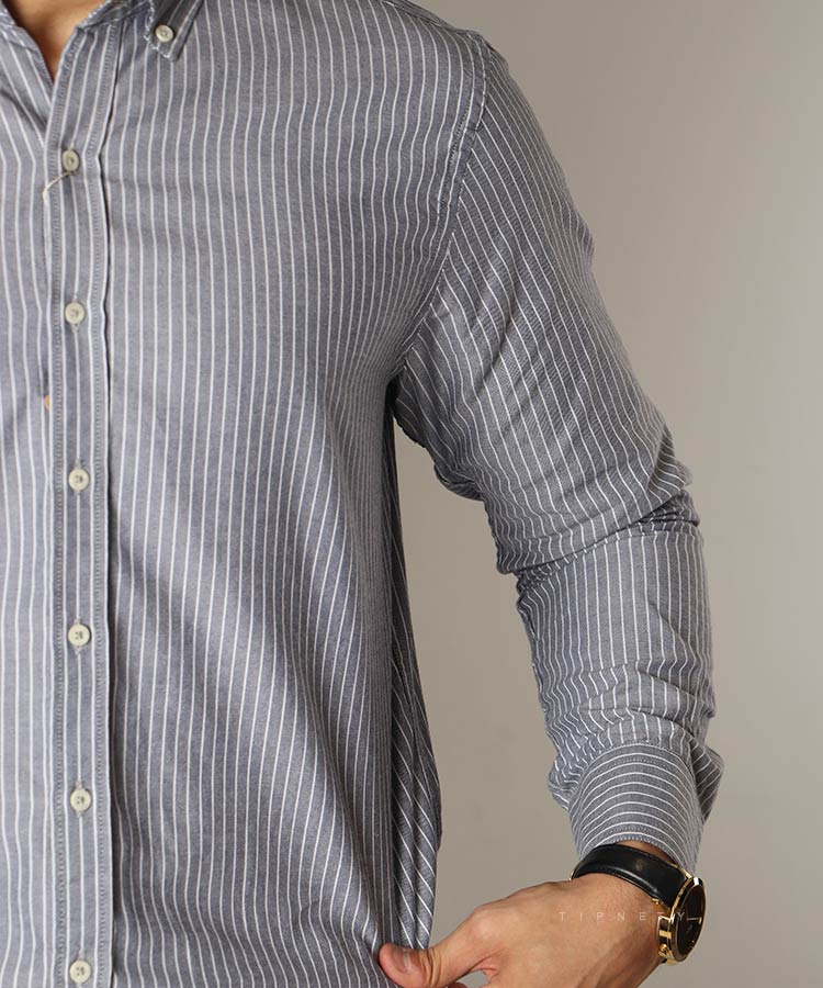 پیراهن مردانه آستین بلند طوسی 0963