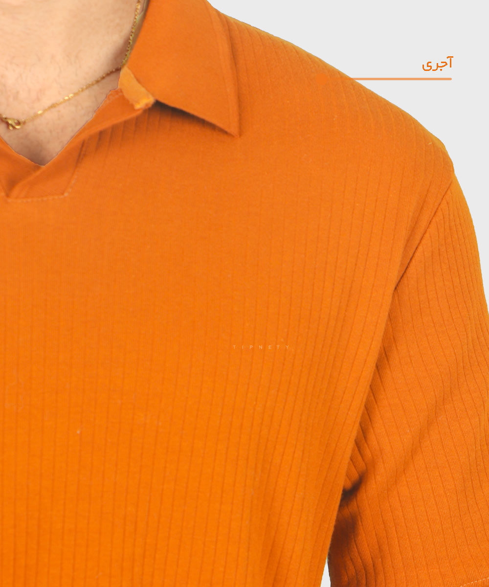                                     سورمه ای صدری آجری آبی روشن مشکی خاکی یشمی کرم تیشرت یقه دار 1756  - تصویر 9