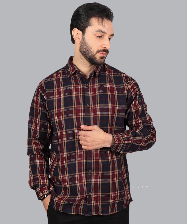 پیراهن مردانه پشمی و چهارخانه 0401